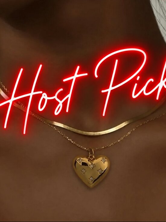 Jewelry - Women’s Heart Pendant Necklace 18K Gold Plated Stainless Steel NWT